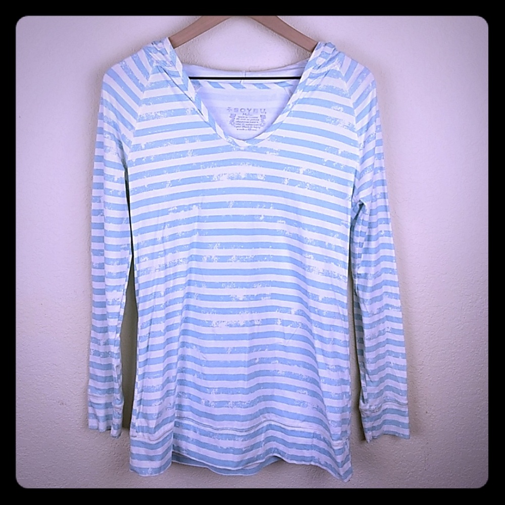 Blue And White Hoodie Sz M